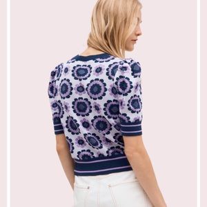 kate spade Tops - Kate Spade Geo Floral Short Sleeve Sweater kate spade Tops - Kate Spade Geo Floral Short Sleeve Sweater